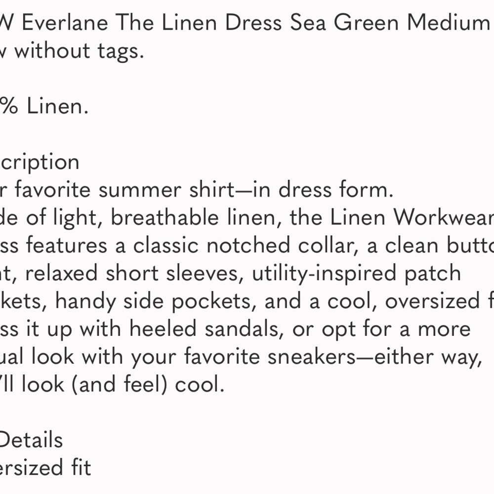 Everlane Sage Green Short Sleeve Dress - Picture 8 of 8
